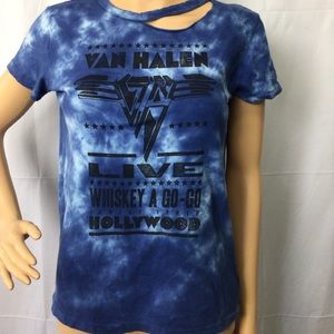 Van Halen Distressed Whiskey A Go Go Band Tee S